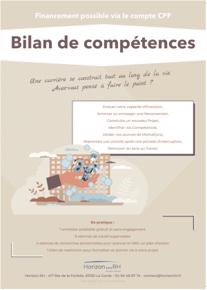Affiche bilan de compétences